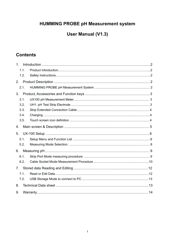 UX100 document cover